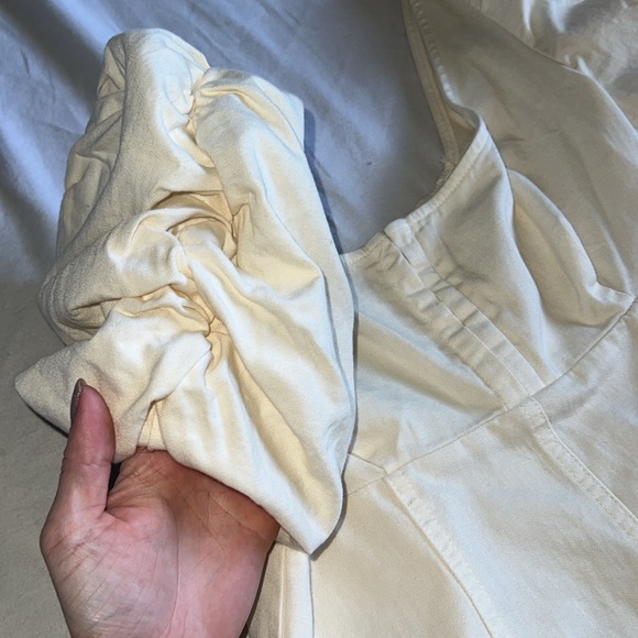 Free People Ivory 100% Cotton Bodycon Dress Size Small NWT - Picture 4 of 9